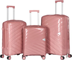 Limra LMA-1921 Polypropylene Luggage Set, 3 Sizes, 4 Wheels - Rose Gold product image