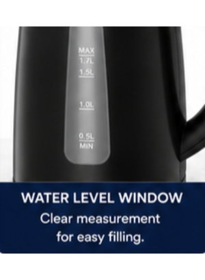 غلاية كهربائية كيون، 2200 واط، 1.7 لتر، BWK17PI22AO - اسود product image 2