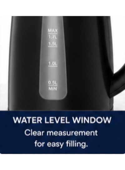 غلاية كهربائية كيون، 2200 واط، 1.7 لتر، BWK17PI22AO - اسود product image 2