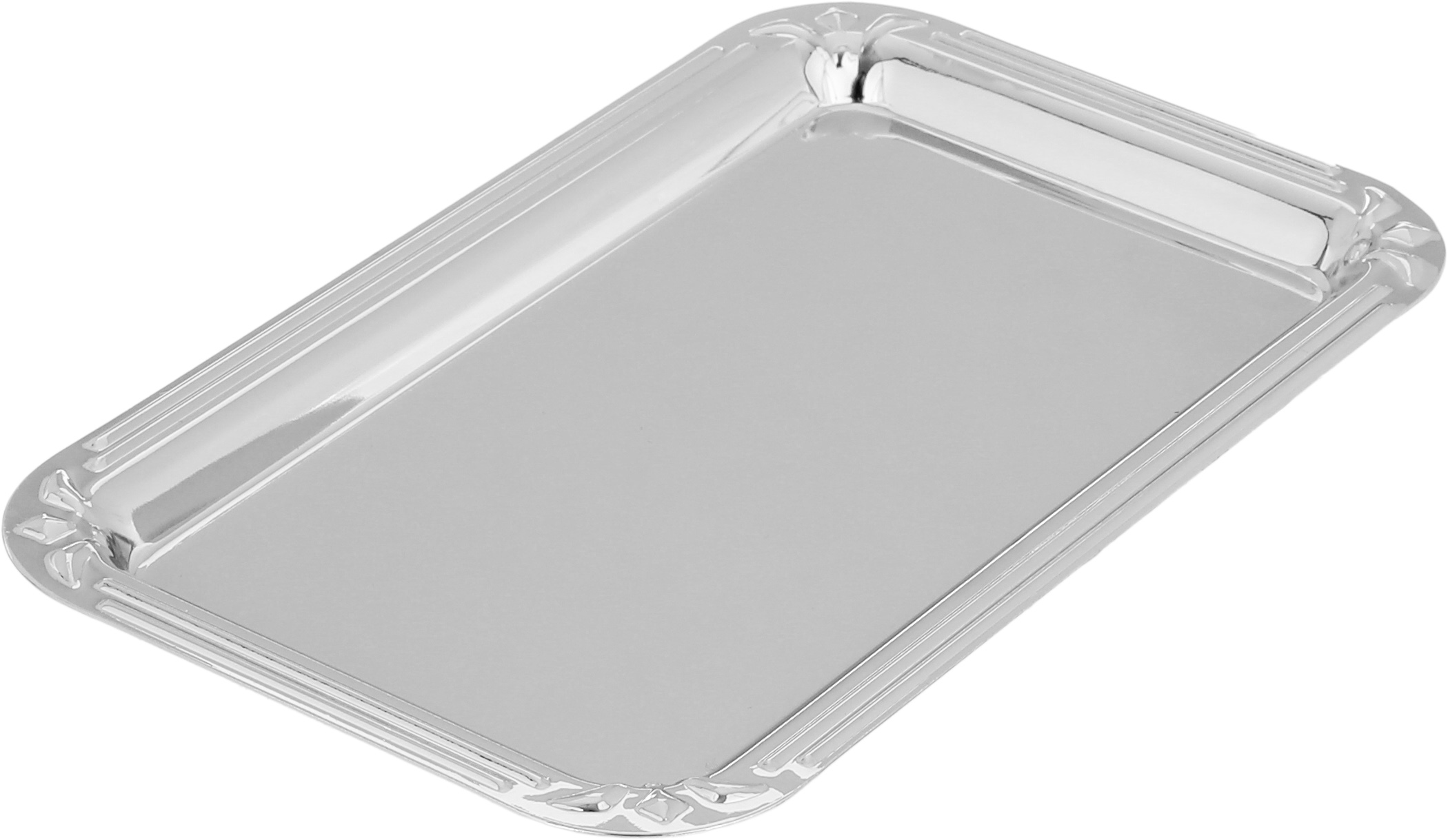 طقم تقديم استيل، 3 قطع مع تمرية - فضي product image 4