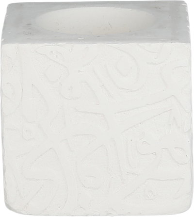 مبخرة الحرف جبس السيف غاليري، 8x8x8 سم - ابيض product image 2