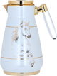 Al Saif Gallery Jiyad thermos set, two pieces, 1/0.75 liter, horse pattern, thermal glass inner case, steel outer shell - cream product image 2