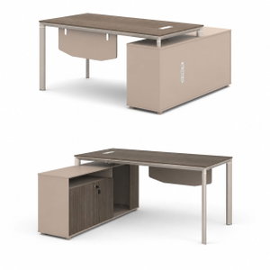 مكتب إداري مودرن خشب MDF، 75×180×80 سم - بيج product image 2