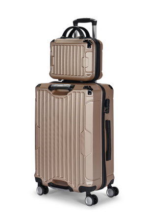 طقم شنط سفر ABS ليمرا، 4 مقاسات، 4 عجلات، زاويه 360 درجة، LMA-1733 - ذهبي product image 2