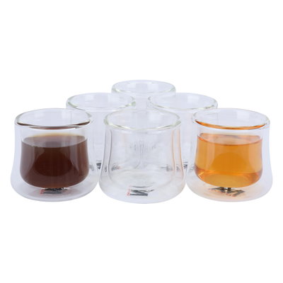 طقم فناجين قهوة عربي زجاج حراري السيف غاليري، 60 مل، 6 قطع - شفاف product image 1