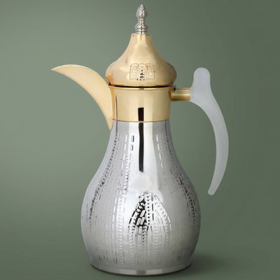 Al Saif Gallery Haila Thermos, 1.2 liters, steel inner case, steel outer case - silver product image 1