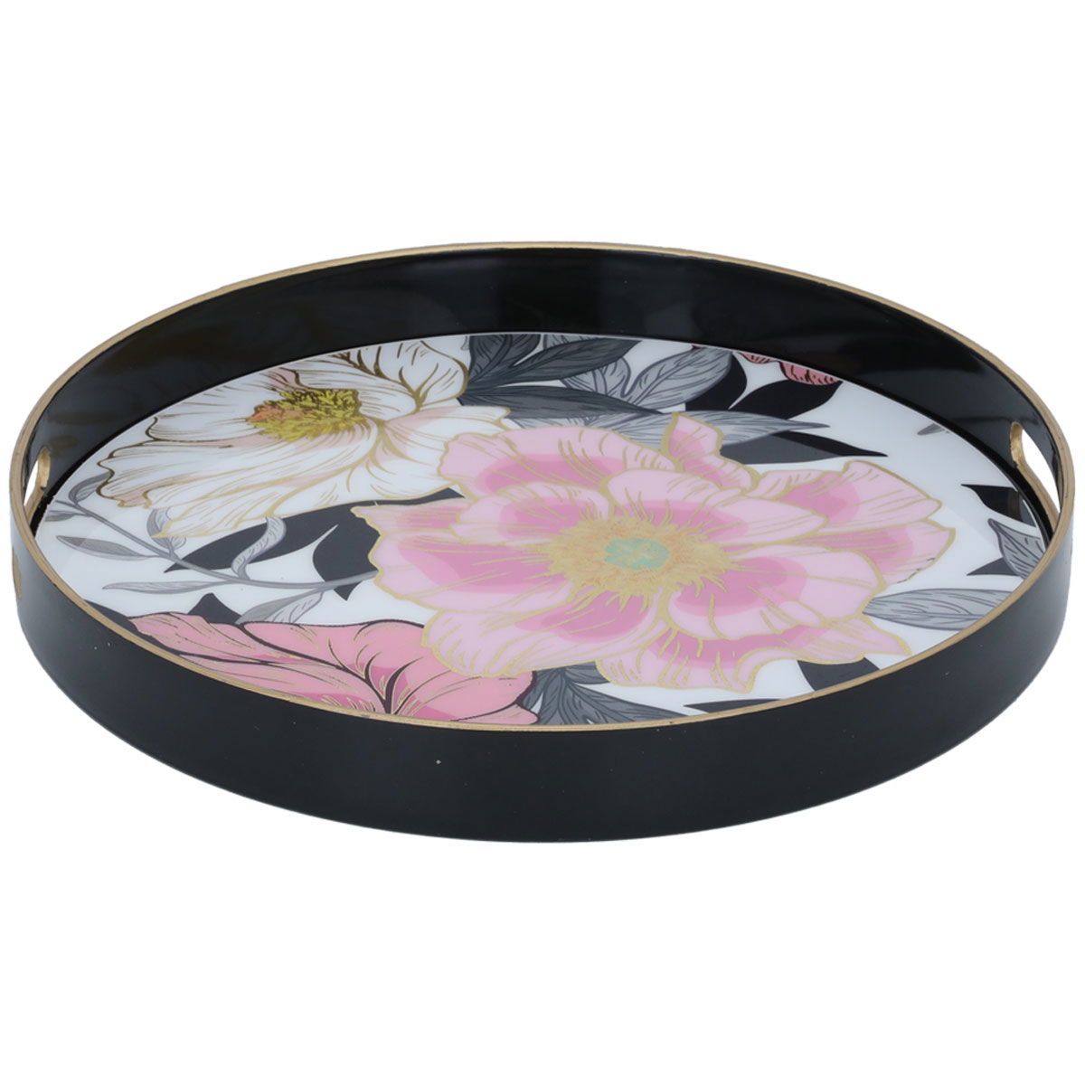 صينية اكريليك السيف غاليري، دائري - أسود product image
