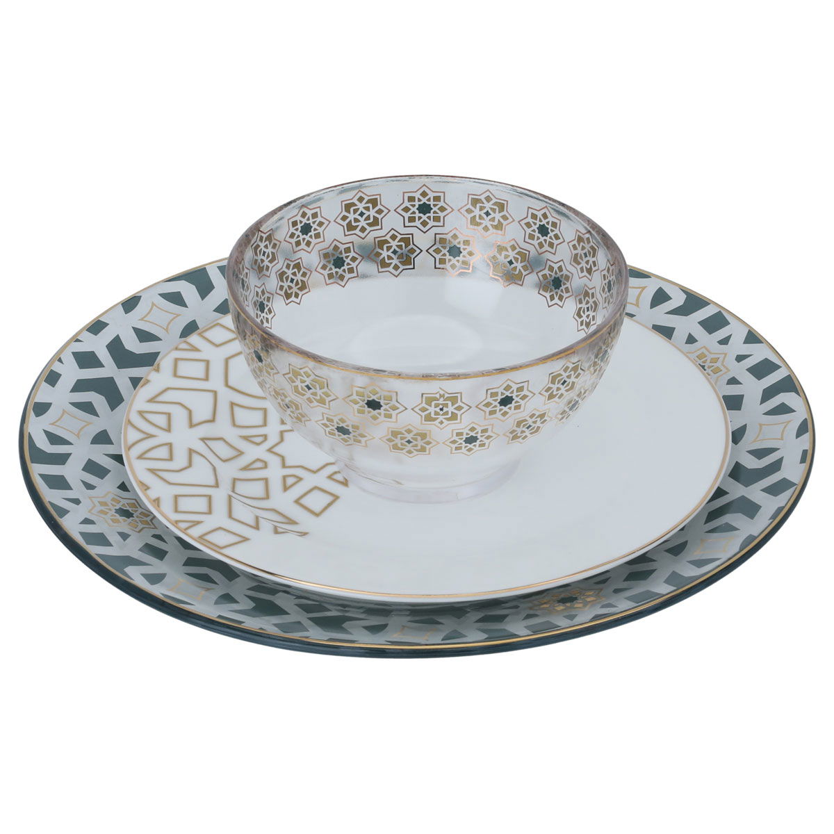Al Saif Gallery porcelain serving dish set, round, 3 pieces - white product image