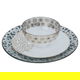 طقم صحون تقديم بورسلان السيف غاليري، دائري، 3 قطع - أبيض product image 1