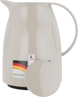 Rhinestone thermos, 1 liter, thermal glass inner container, plastic outer shell - beige product image 4