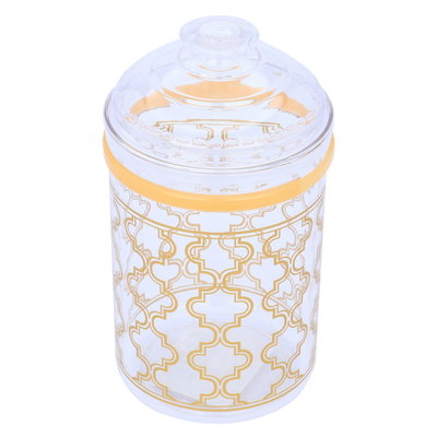 علبة بهارات بلاستيك السيف غاليري، دائري، منقوش ذهبي - شفاف product image 4