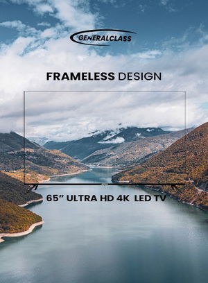 تلفزيون بدون اطار سمارت جنرال كلاس، 65 بوصة، 4K، LED، 2 مدخل USB، اندرويد 13، 3 مدخل HDMI، ريموت ماجيك،  65US8000 - اسود product image 3