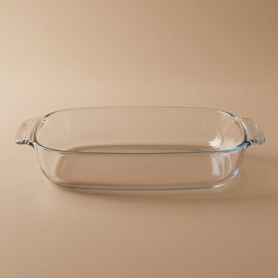 صينية فرن زجاج بيركس، 1.8 لتر، 31×20×6 سم، بمقبض - شفاف product image 1