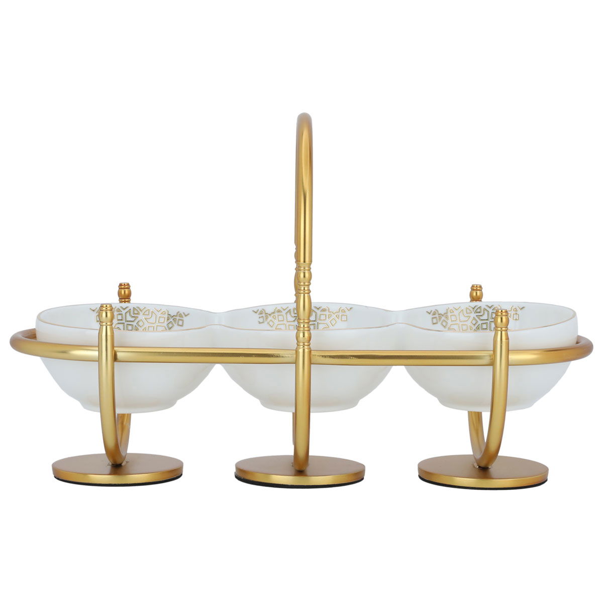 Al Saif Gallery Porcelain Serving Plate, 31X12X20 Cm - White Golden product image