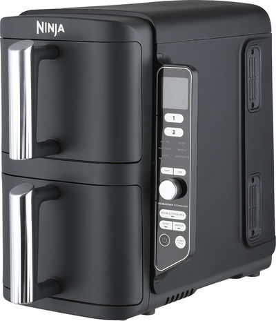 Shark Ninja SL400ME Double Hob Fryer, 9.5L, 2470W, Touch Control- Black/Silver product image 2