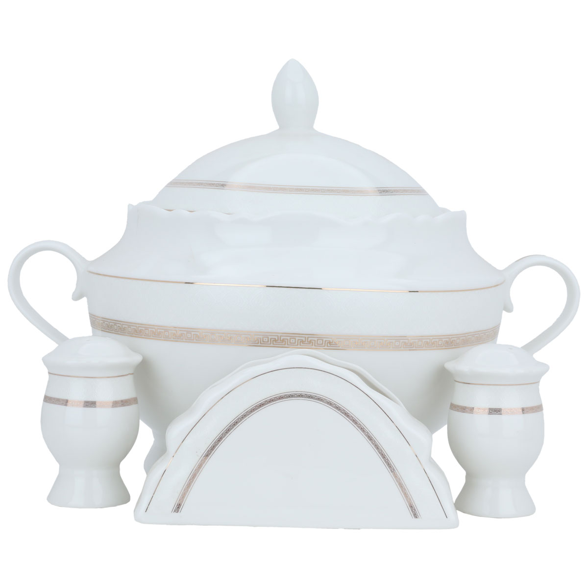 طقم سفرة بورسلان السيف غاليري، دائري، 65 قطعة - أبيض product image 3
