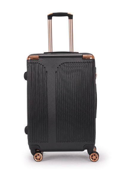 طقم شنط سفر ABS ليمرا، 4 مقاسات، 4 عجلات، بزاوية 360 درجة، OT-501864 - أسود product image 4