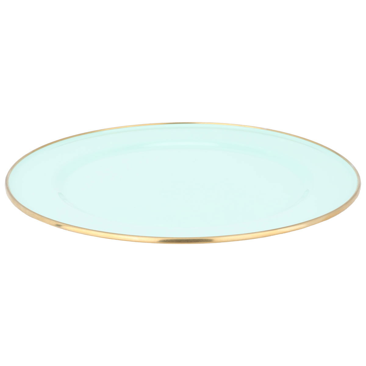 صحن تقديم زجاج السيف غاليري، 30 سم، دائري مسطح - أخضر فاتح product image 1
