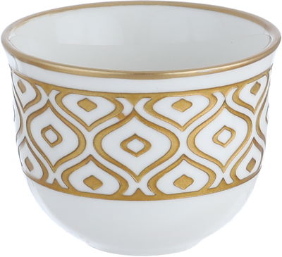 AlSaif Gallery Glass and Porcelain Cup Set, 60/120 ml, 24 Pieces - White Clear product image 2