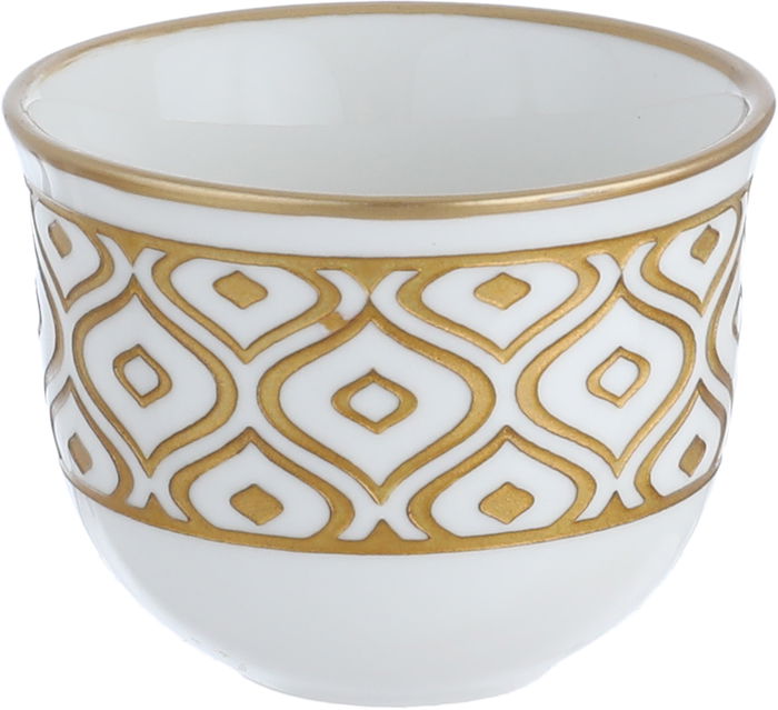 AlSaif Gallery Glass and Porcelain Cup Set, 60/120 ml, 24 Pieces - White Clear product image 2