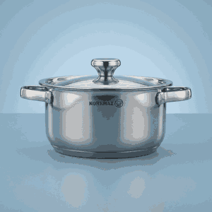 قدر ستانلس ستيل كوركماز مينيكا، 1 لتر، غطاء زجاج - فضي product image