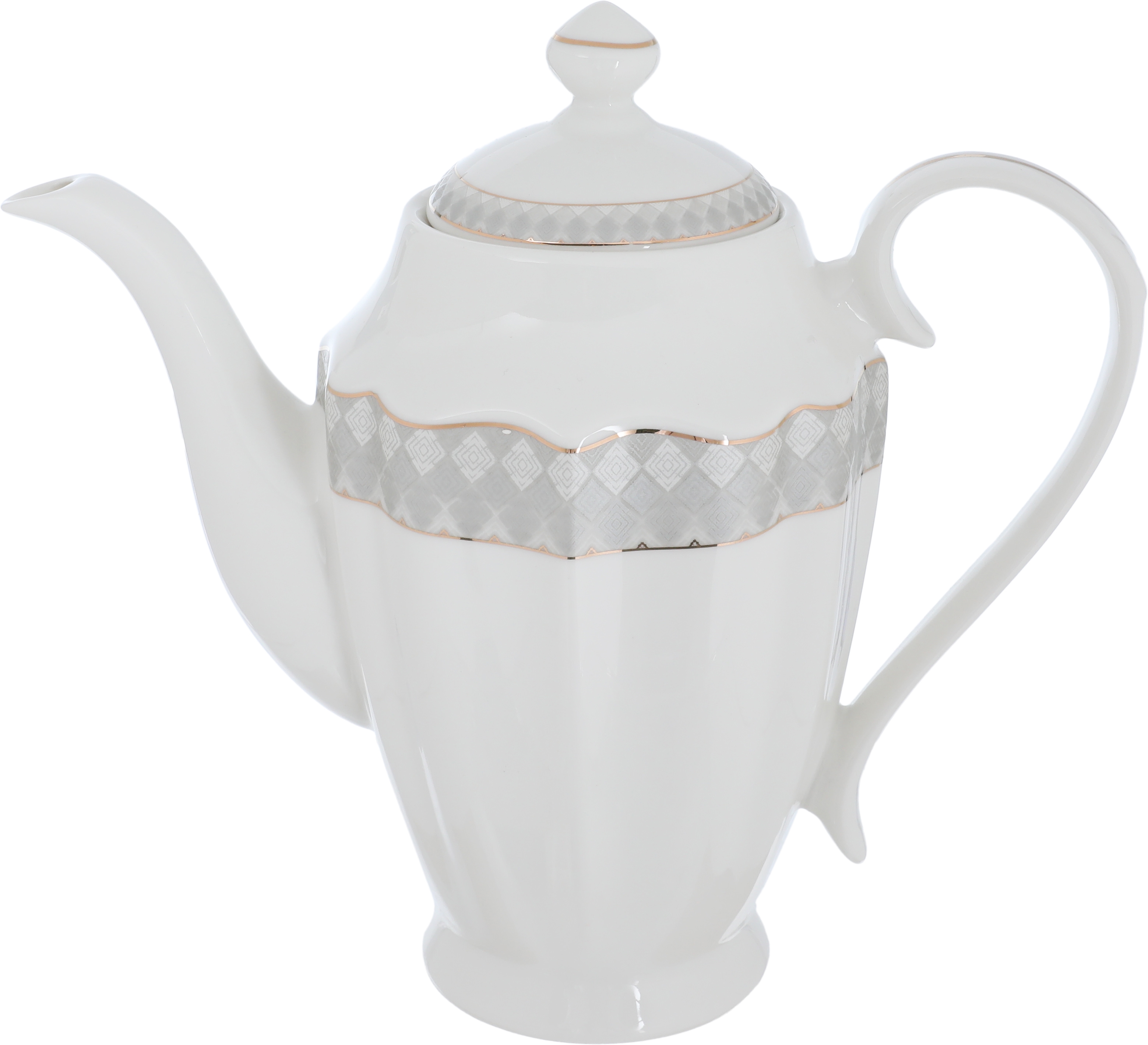 طقم سفرة بورسلان فيكتوريا السيف غاليري، 166 قطعة، منقوش فضي، خط ذهبي - أبيض product image 23