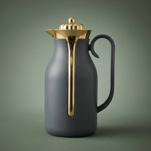 Timeless Rahal Thermos, 1 liter, thermal glass inner container, plastic outer shell - golden gray product image
