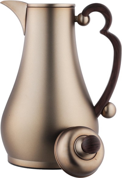 Al Saif Gallery Al Asalah Thermos Set, 1 + 1 Liter, 2 Pieces, Inner Glass Case, Stainless Steel Outer Body - Dark Bronze product image 10