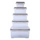 Al Saif Gallery Plastic Box Set, 5 Pieces, Clear Lid - Clear product image 1