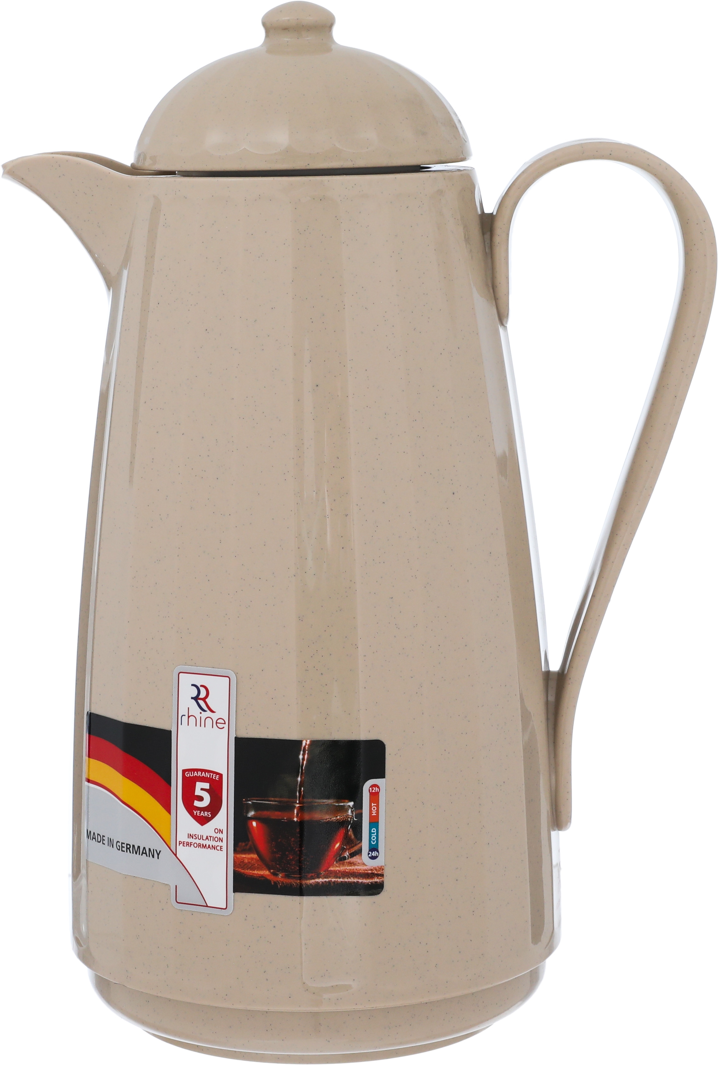 ترمس ماركوتيك الراين، 1 لتر، حافظة داخلية زجاج حراري، هيكل خارجي بلاستيك - بني فاتح product image
