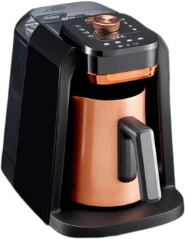 Arzum Okka Rich Pro Plus Turkish Coffee Maker, 700W, 1.3L Water Tank, 1-5 Cups, Coffee Pot with Mixer, Temperature Control, LED, Smart Overflow Prevention, OK0038-04 - Copper Black product image 2