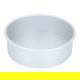Bake Chef Aluminum Cake Mold, 10 x 3 Inch, Round, with Removable Base - Silver product image 1