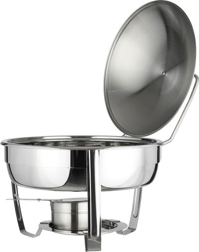 سخان طعام أستيل بوهارا، 2 لتر، دائري عميق، قاعدة، معلاق - فضي ذهبي product image 6