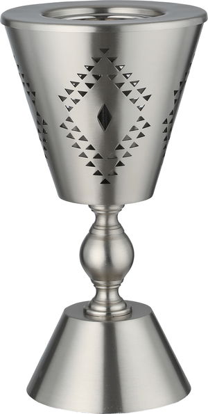 مبخرة ستانلس استيل السيف غاليري، 14x14x26 سم، قاعدة - فضي مطفي product image