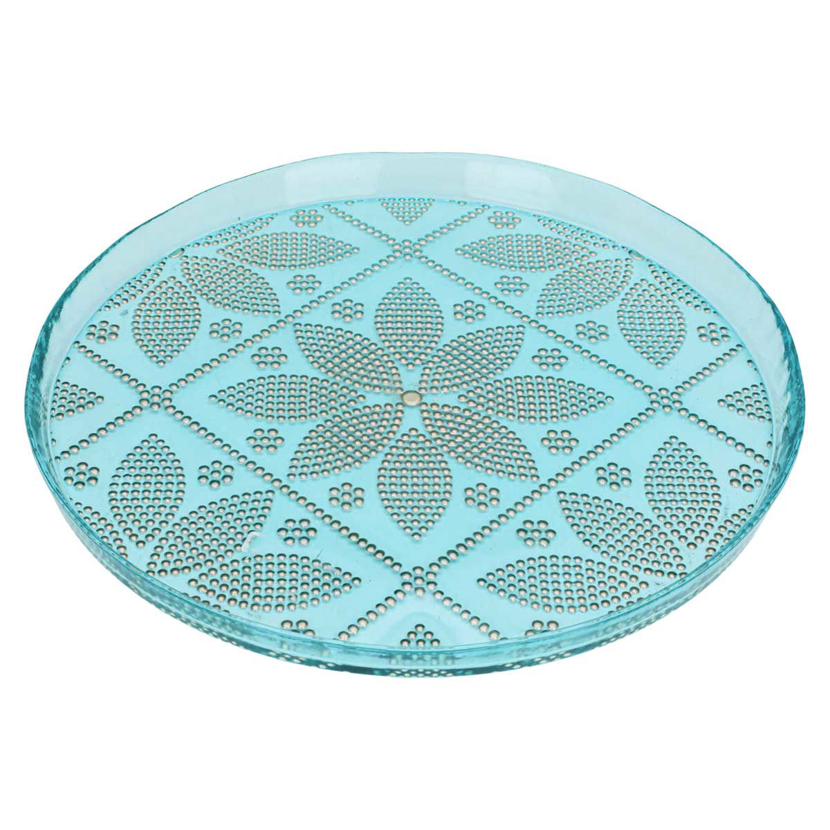 Al Saif Gallery Glass Serving Plate, 32X32X2.5 Cm - Turquoise product image