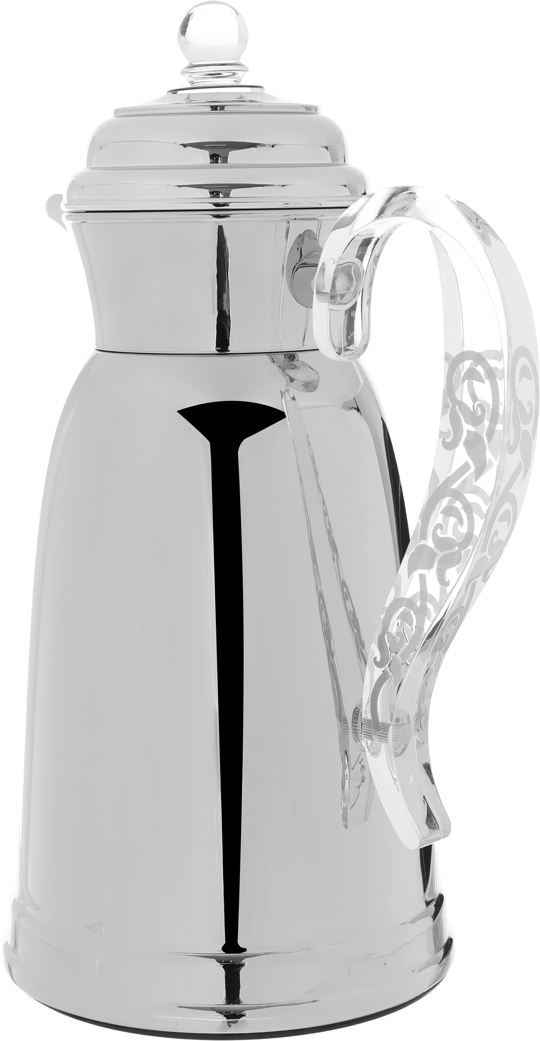 Al Saif Gallery Qamar thermos set, 1 liter, thermal glass inner container, steel outer shell - silver product image 2