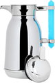 Al Saif Gallery Shahad thermos set, 1/1 liter, two pieces, thermal glass inner container, steel outer shell - `Silver product image 4