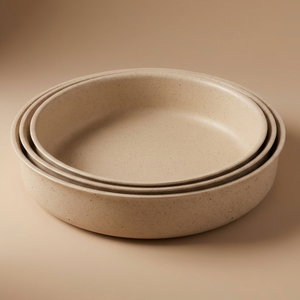 Al Saif Gallery granite trays set, 3 pieces, round - beige product image