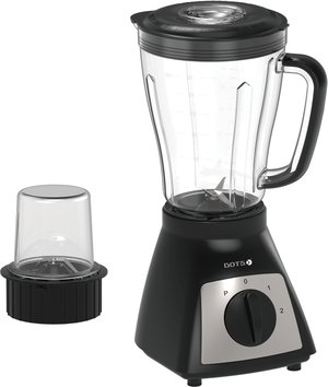 خلاط كهربائي دوتس، 500 واط، 1.5 لتر، مطحنة، FBB1010PP - فضي اسود product image