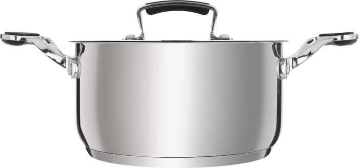 Rocky Steel Cookware Set, 10 Pieces, Silicone Handle - Silver product image 2
