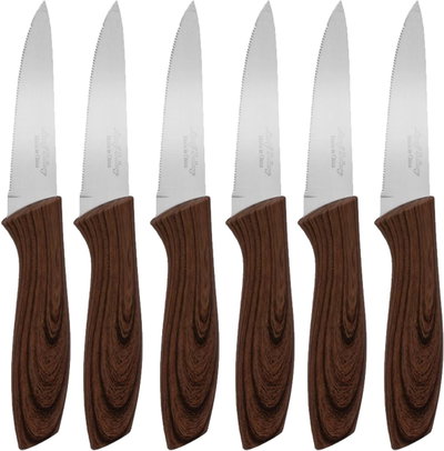 طقم سكاكين مشرشر استيل السيف غاليري، 6 قطع - بني product image 3