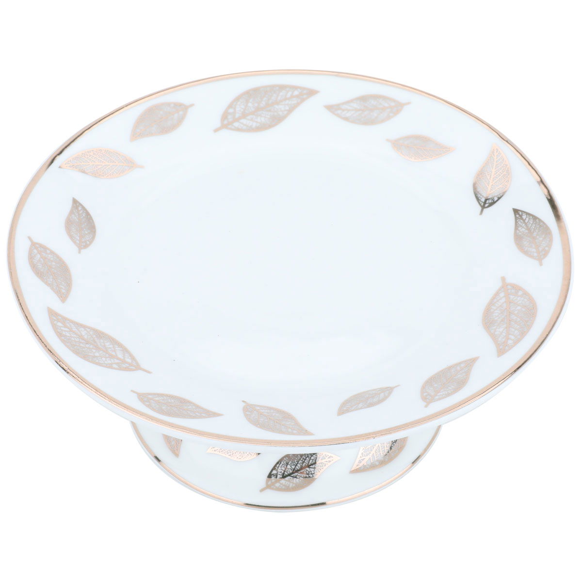 Al Saif Gallery Porcelain Dessert Stand, 14.7X14.7X5.6 Cm, Round, Base - White product image 2