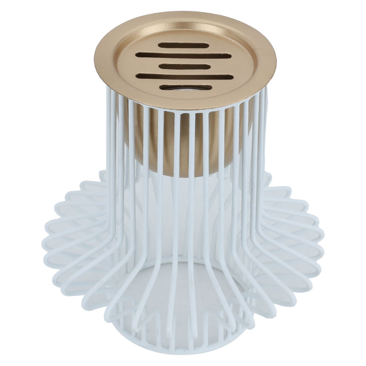 Al Saif Gallery steel incense burner, 15 x 15 x 17 cm - white and golden product image 2