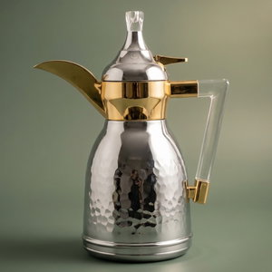 Alsaif Gallery Nawaf Thermos, 350 ml, Steel Inner Container, Steel Outer Body - Silver Gold product image