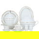 Al Saif Gallery Gold Embossed Porcelain Dinner Set, 65 Pieces - White product image 1