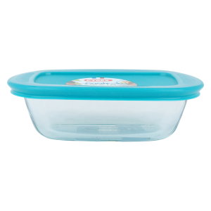 Glass oven tray with Pyrex lid, 10 x 17 cm, rectangular, French - transparent product image 2