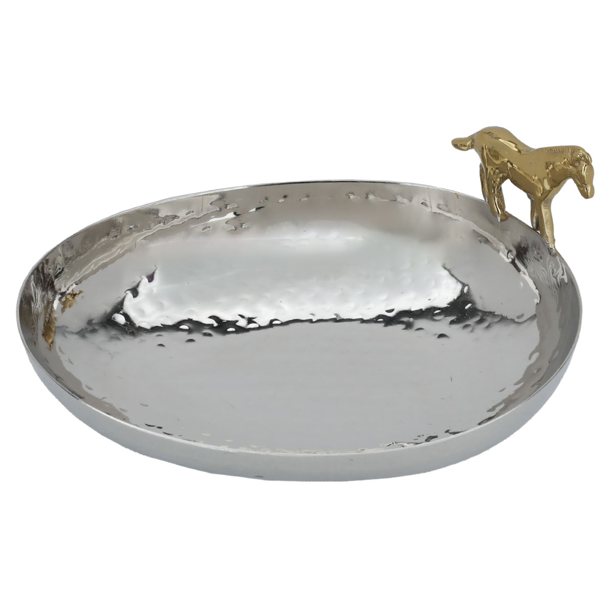 Al Saif Gallery Steel Serving Plate, 16 X 12 X 3 Cm - Silver product image
