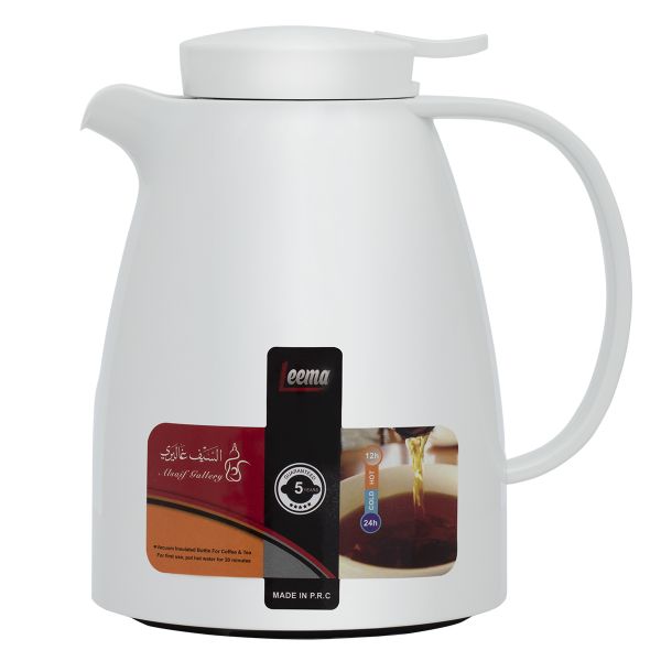 Lima Al Saif Gallery thermos, 0.35 litres, compressor, thermal glass inner container, plastic outer shell - white product image