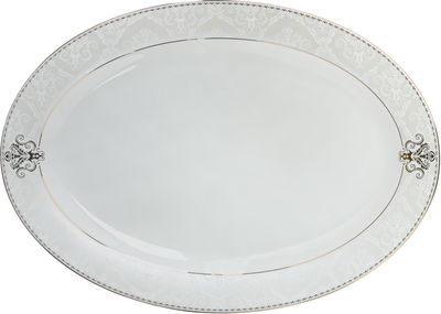 طقم تقديم سفرة بورسلان السيف غاليري، 86 قطعة - أبيض ذهبي product image 13