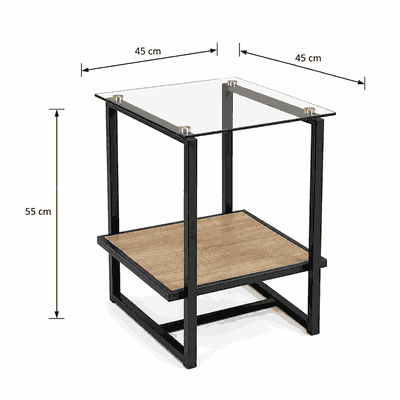 طقم طاولات خشب MDF و معدن، 5 قطع - بنى product image 4